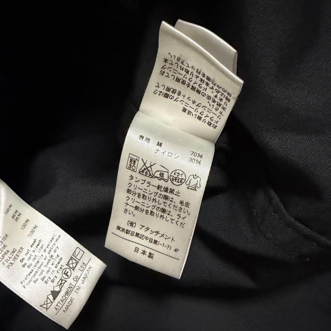 アタッチメント モッズコート ブラック サイズ2