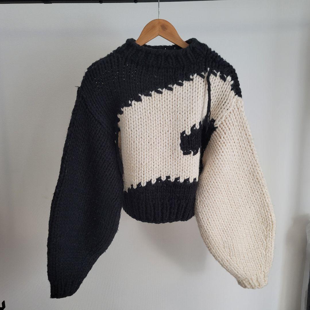 トップス  Slope Intarsia Top