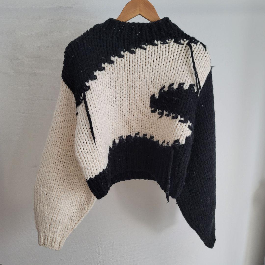 トップス  Slope Intarsia Top