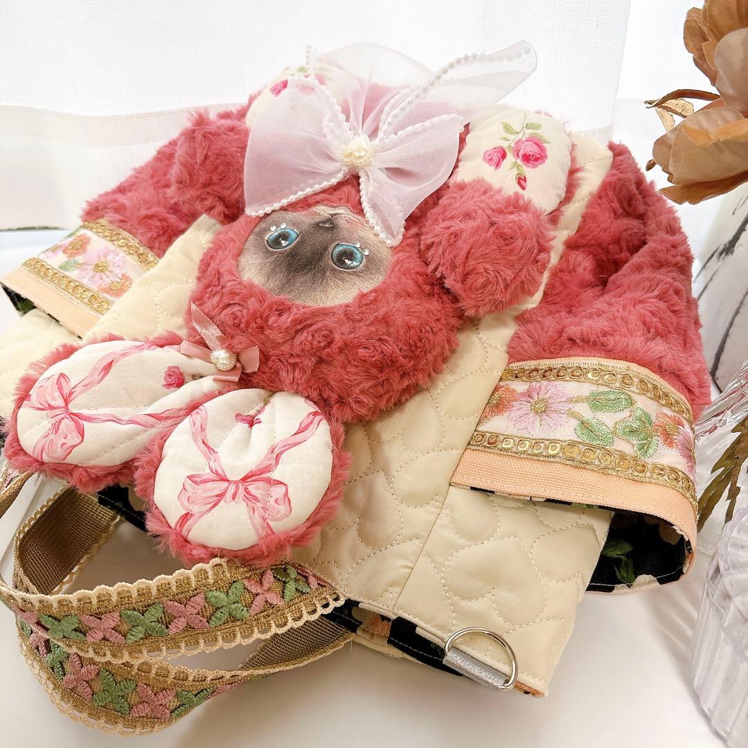 み*️様 コヤンイサムチョン　バック　お花クラウディちゃん　インド刺繍　お揃いポ