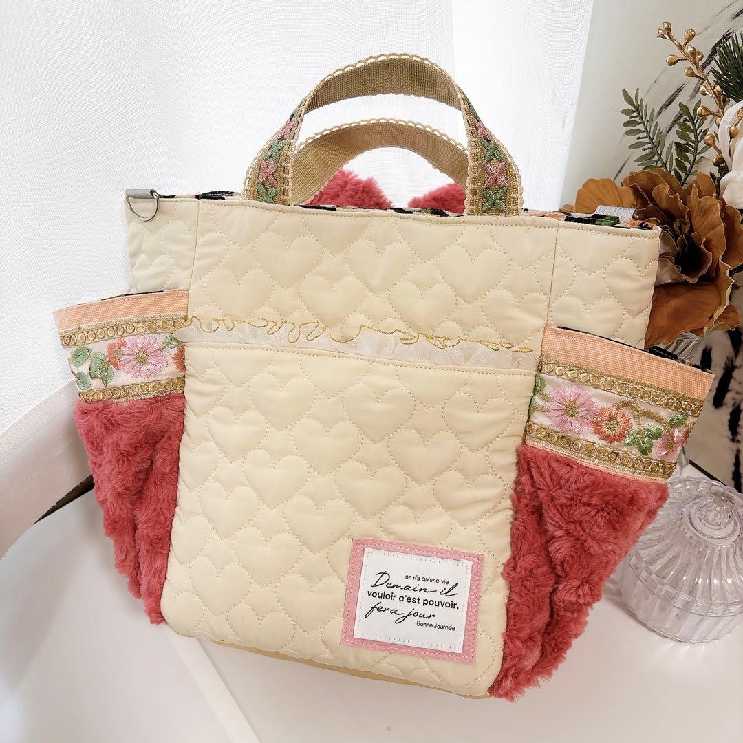 み*️様 コヤンイサムチョン　バック　お花クラウディちゃん　インド刺繍　お揃いポ