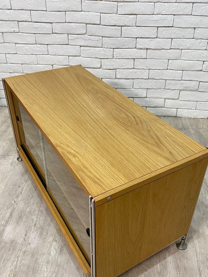 【東京都23区配送無料】無印良品　シェルフ　棚　テレビ台　ガラスケース　￼サイド