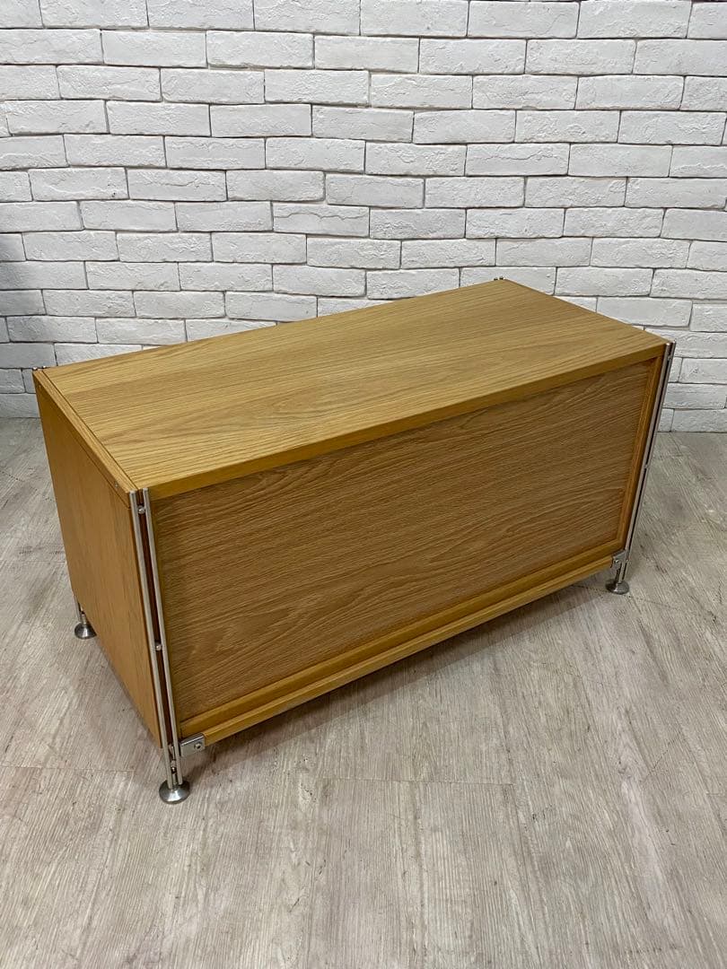 【東京都23区配送無料】無印良品　シェルフ　棚　テレビ台　ガラスケース　￼サイド