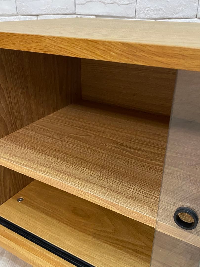 【東京都23区配送無料】無印良品　シェルフ　棚　テレビ台　ガラスケース　￼サイド