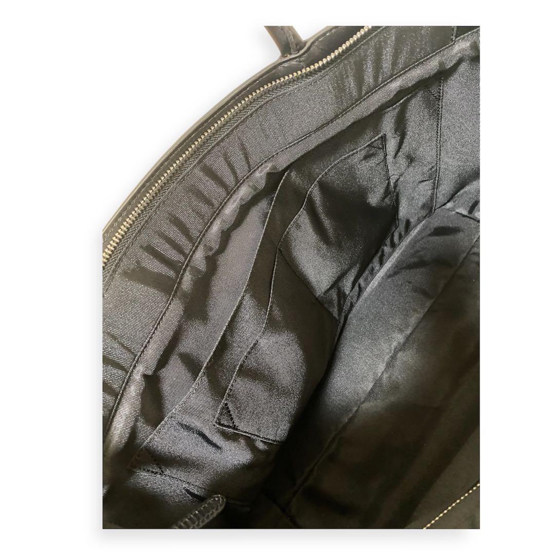 MURA トートバッグ　大容量　黒本革　レザー　A4収容