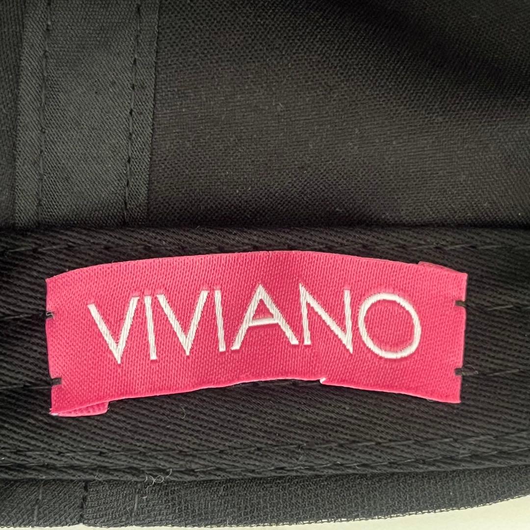 VIVIANO チュールベースボールキャップ　ブラック　エディットフォールル　黒