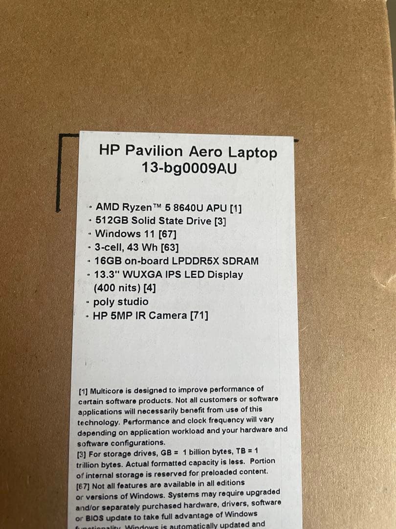 HP ノートPC pavilion aero 13 bg シルバー