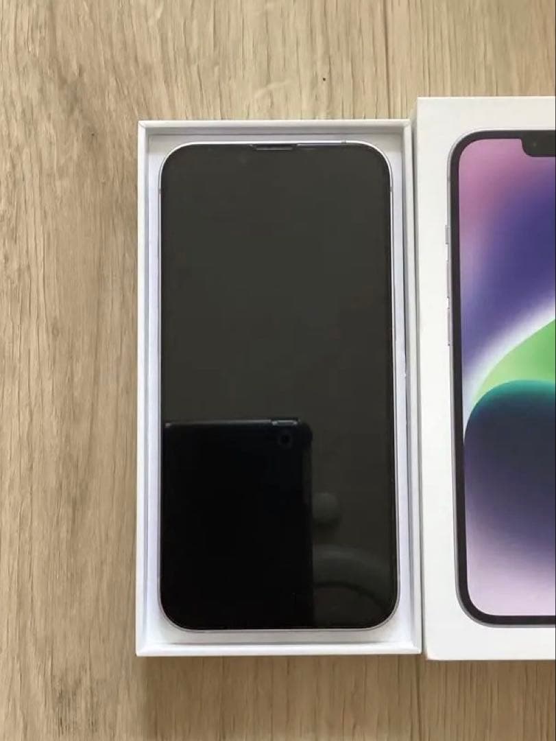 【値下げ中‼️】iPhone14 本体 パープル 128GB カバー付