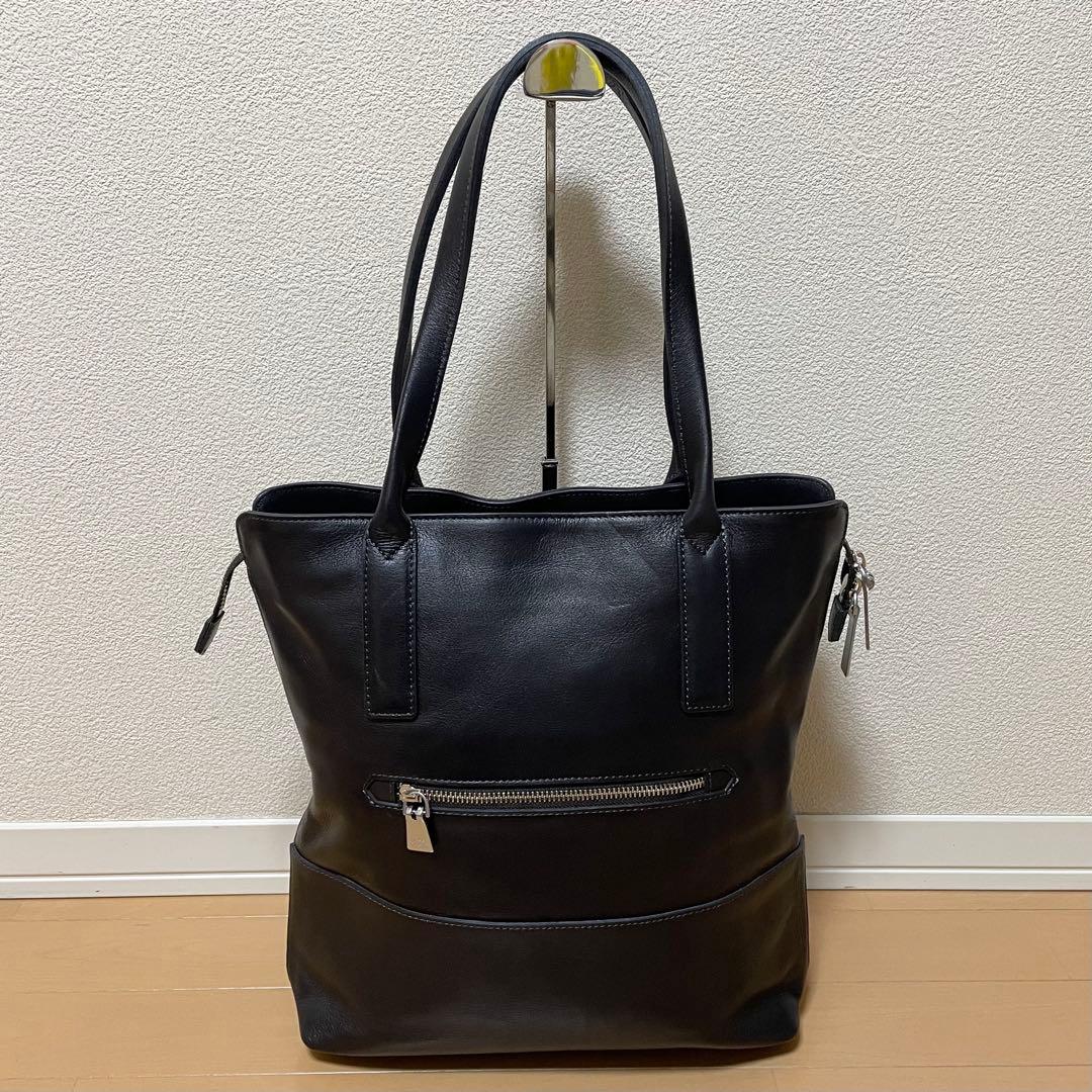 【美品】アニアリ aniary トートバッグ レザー 肩がけ ブラック