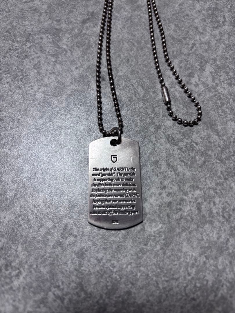ガルニ シルバー ネックス ドッグタグ garni