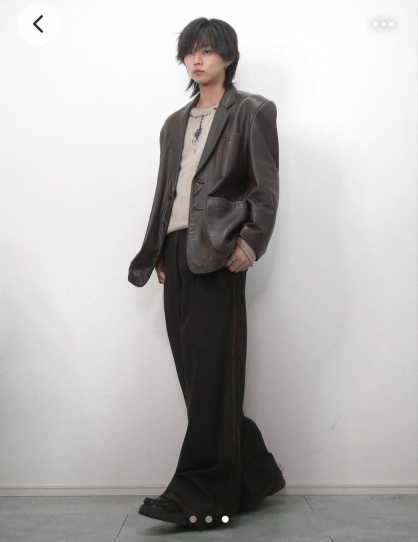 ユナイテッドアローズ 2Bレザージャケット 牛革 テーラード ブラウン M