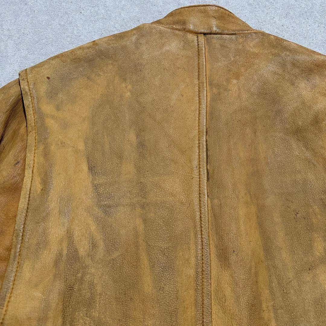 専用★希少✨メンズL Schottクラシックレーサー　シングルライダース　イエロ