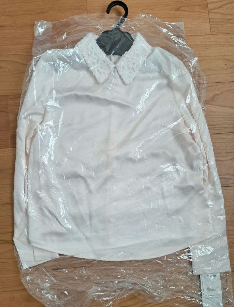 SHIPS any:<洗濯機可能>サテン レースカラー ブラウス