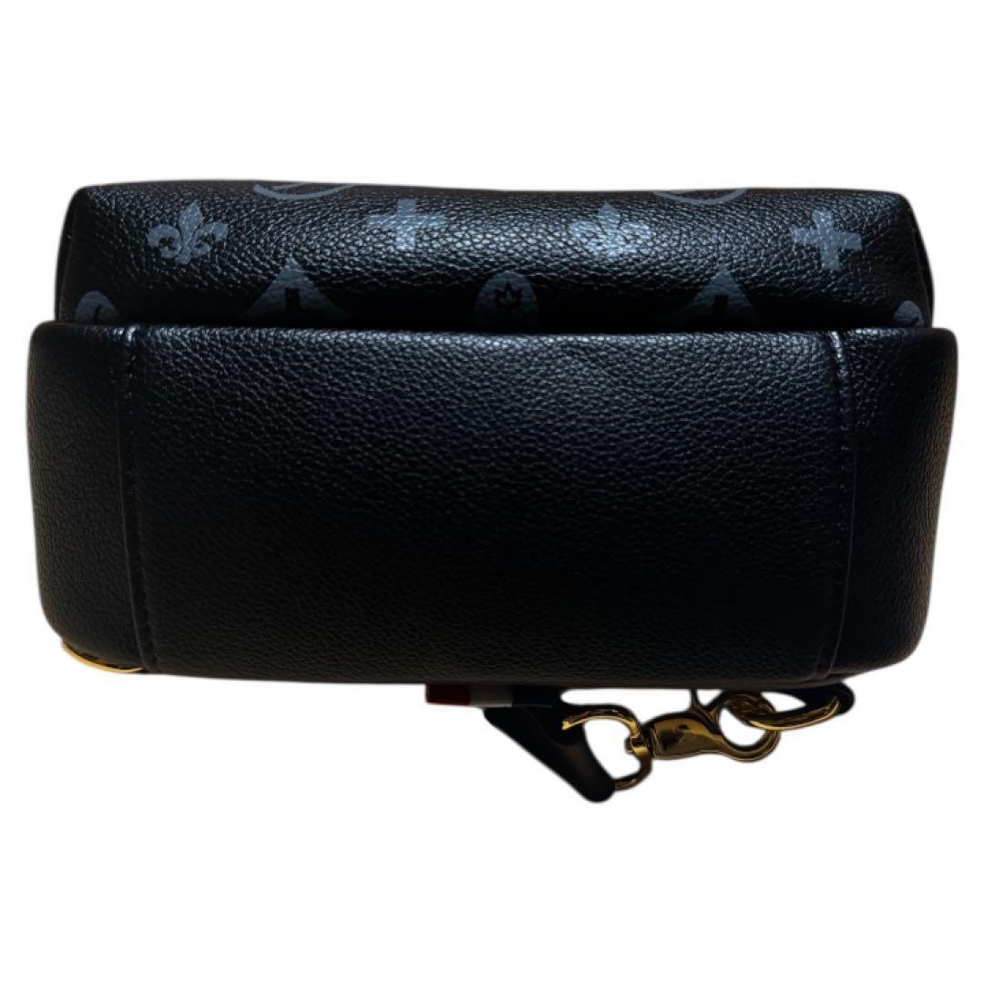 極美品 カステルバジャック サシャ ボディバッグ モノグラム 黒 ゴールドロゴ