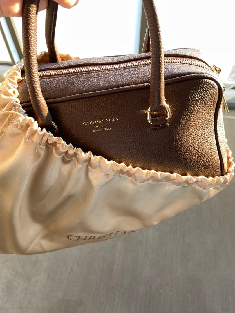 新品未使用CHRISTIAN VILLA ボストンバッグ ブラウン