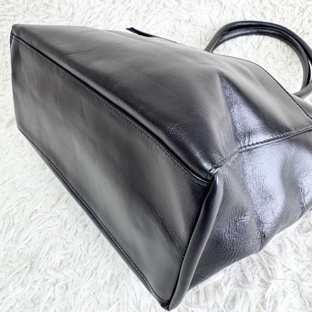 【鬼美品】グリーンレーベルリラクシング 本革 レザー トートバッグ ブラック