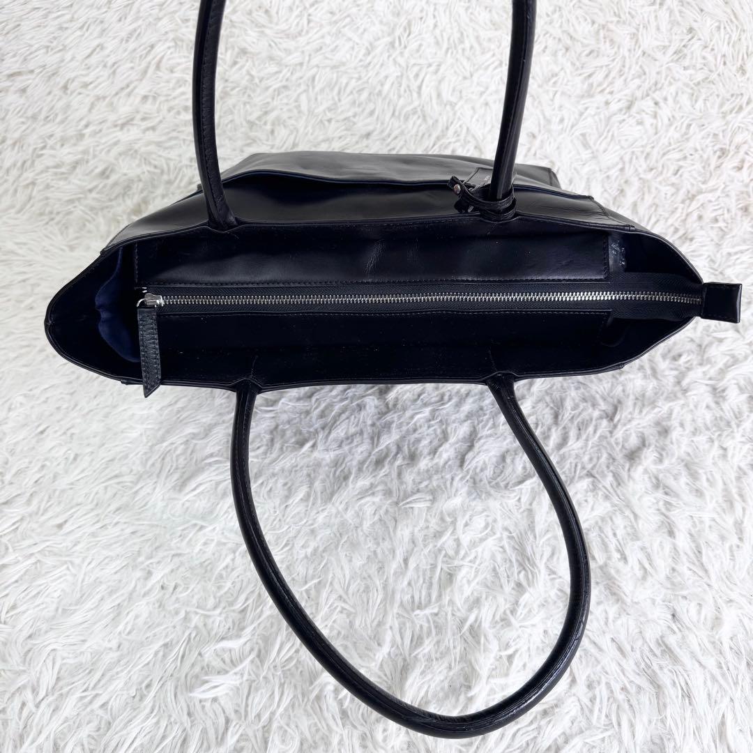 【鬼美品】グリーンレーベルリラクシング 本革 レザー トートバッグ ブラック