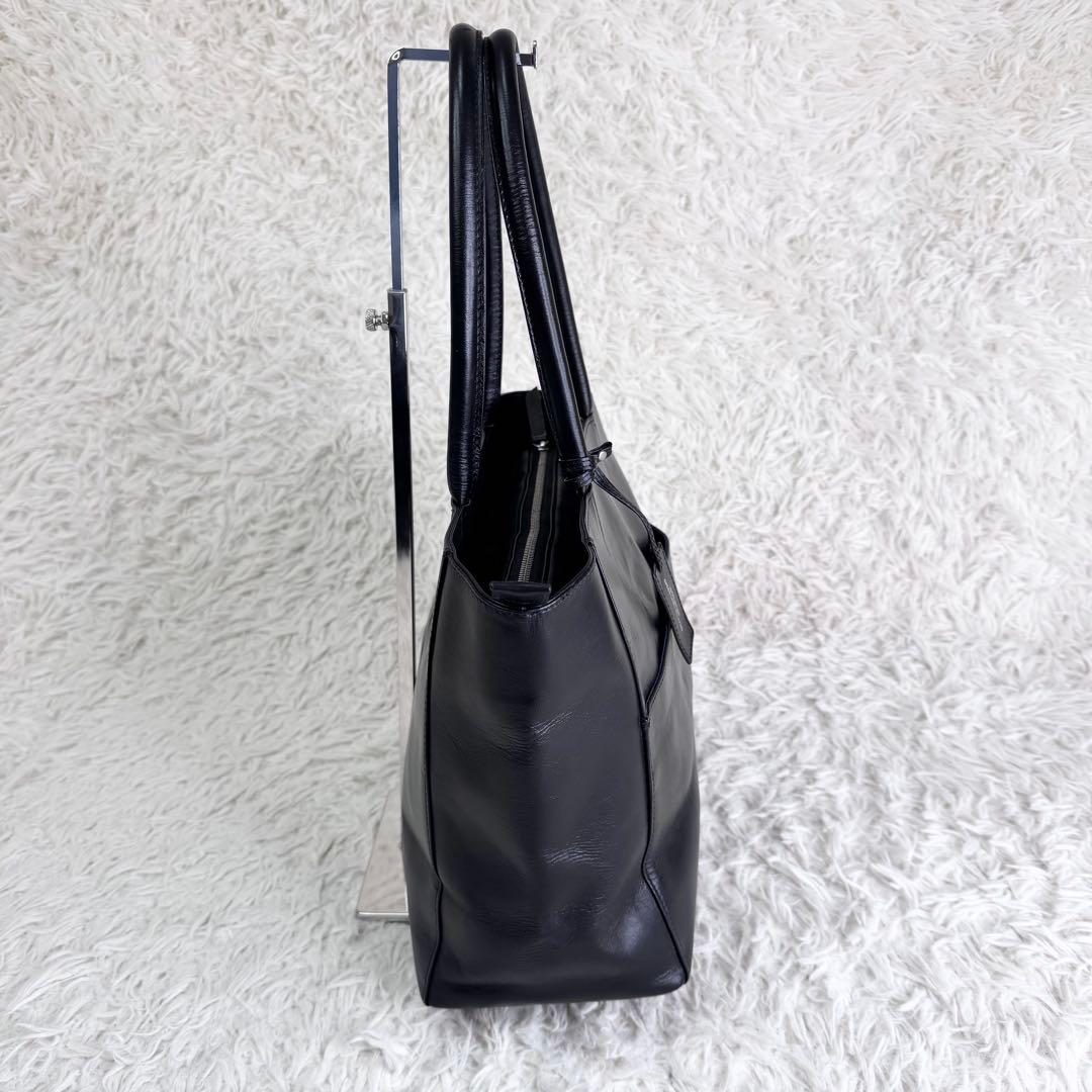 【鬼美品】グリーンレーベルリラクシング 本革 レザー トートバッグ ブラック