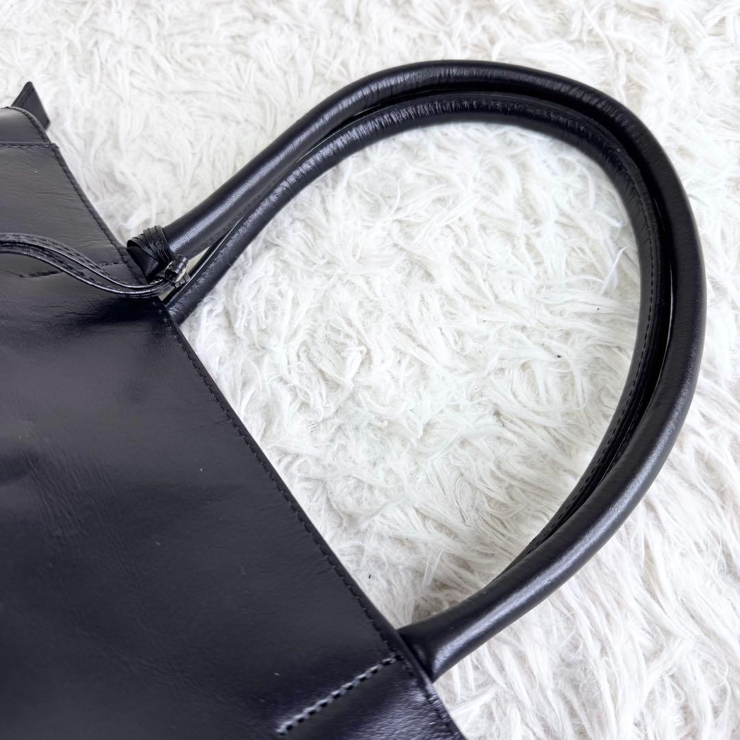 【鬼美品】グリーンレーベルリラクシング 本革 レザー トートバッグ ブラック