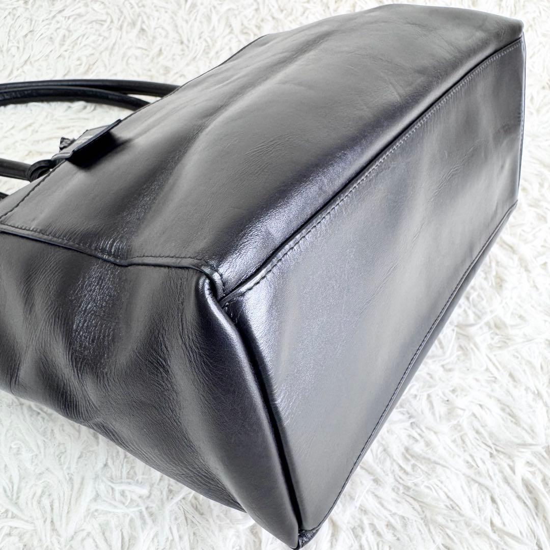 【鬼美品】グリーンレーベルリラクシング 本革 レザー トートバッグ ブラック