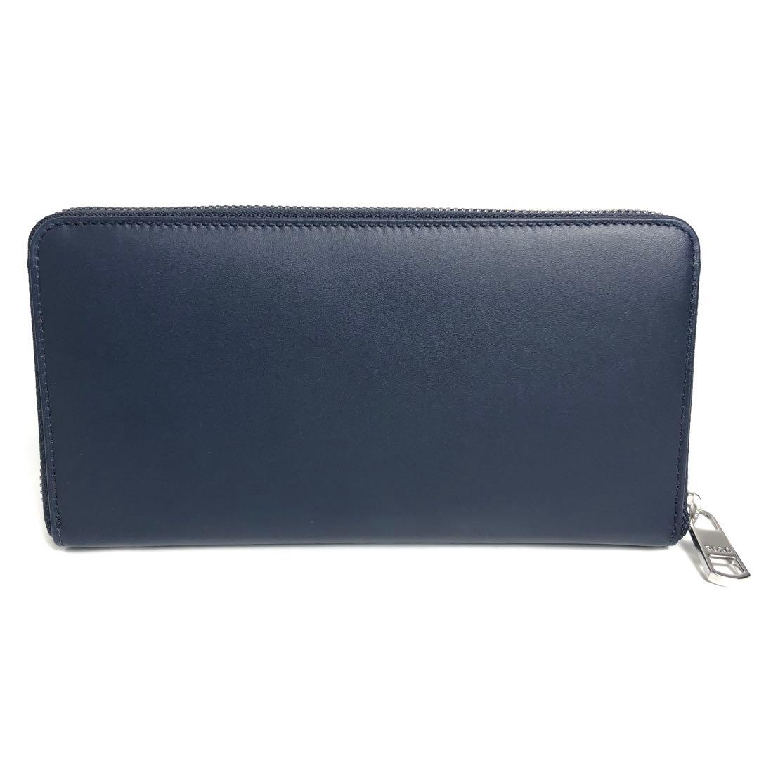 【未使用保管品】ポロ ラルフローレン ラウンドファスナー長財布 ネイビー メンズ
