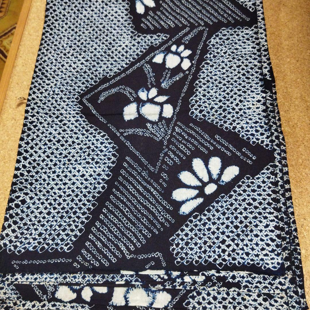 m-1918 鳴海絞り 木綿 未使用反物 11m36cm 美品