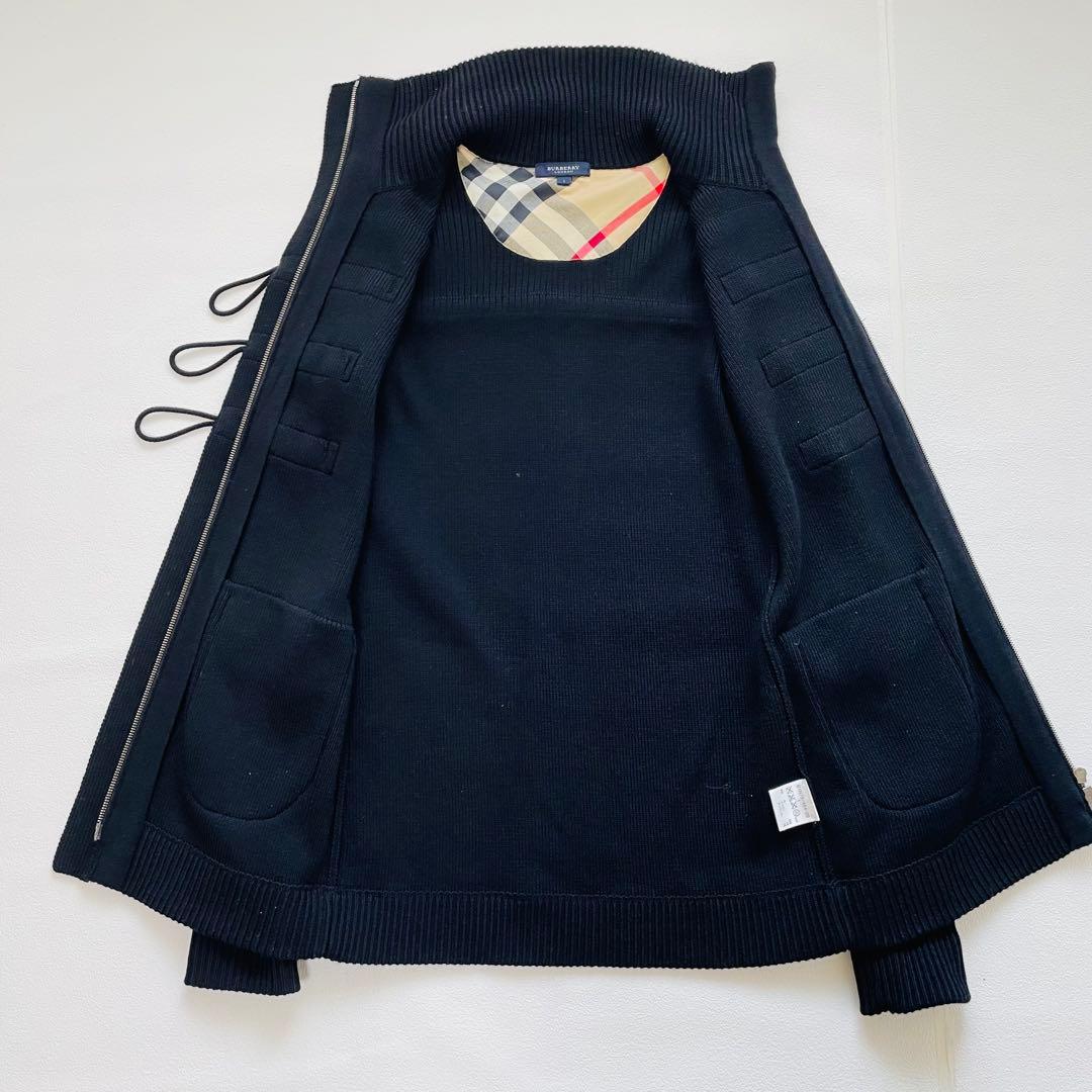 美品　バーバリー　ダッフルニットコート ジャケット カーディガン　ノバチェック