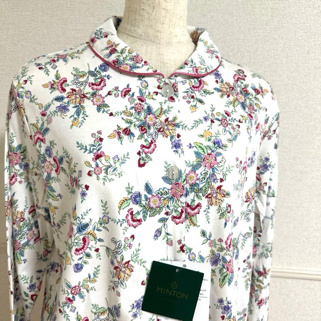 新品未使用タグ付）日本製ワコールミントン　綿100%コットンニットパジャマM