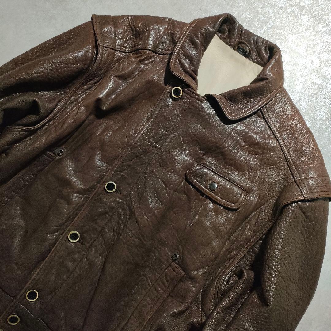 極上/James Dean/leather jacket/羊/シボvintage