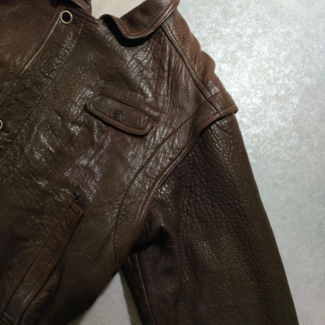 極上/James Dean/leather jacket/羊/シボvintage