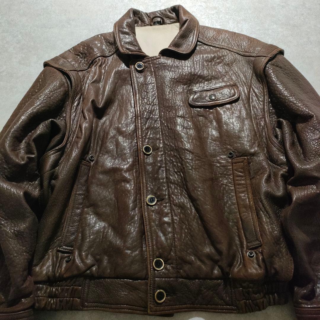 極上/James Dean/leather jacket/羊/シボvintage