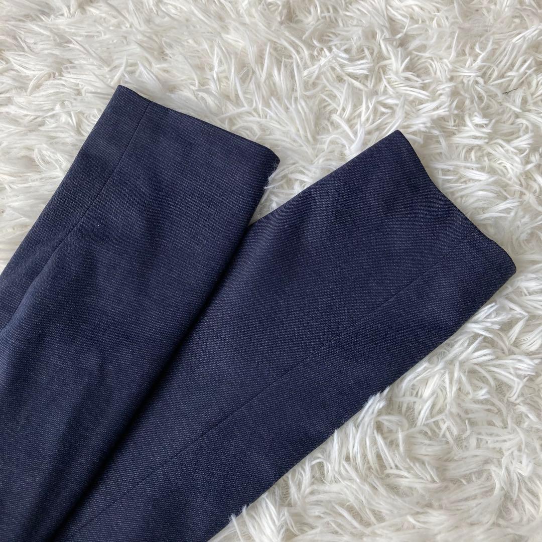 【美品】 UNITED ARROWS ノーカラー セットアップ　ネイビー　38