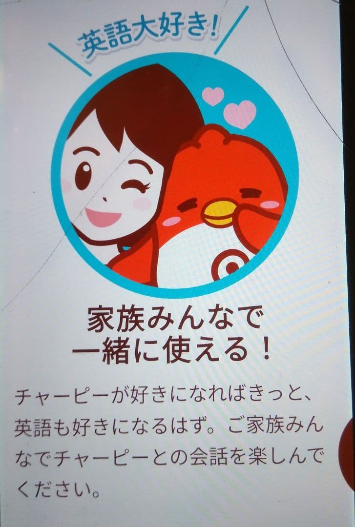 みんなのチャーピー先生　スタンダード　英会話ロボット　おうち英語　Wifi接続