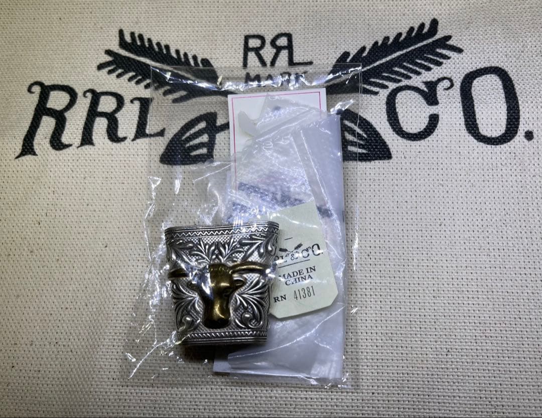 【未使用】絶版品 RRL ブラス バンダナスライダー　ロングホーン