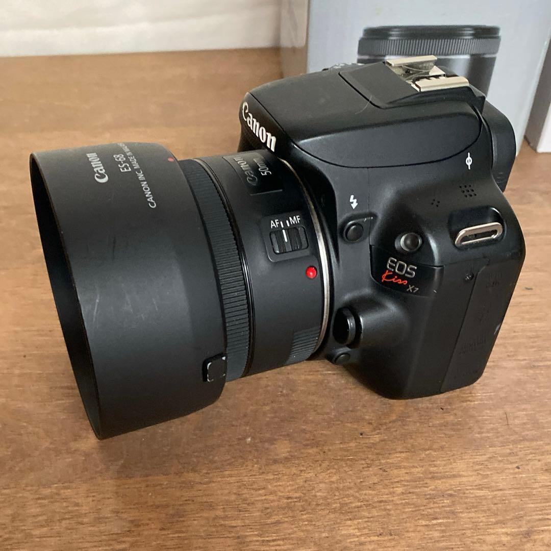 CANON EOS kissx7 ボディ訳あり　CANON50㎜f1.8レンズ