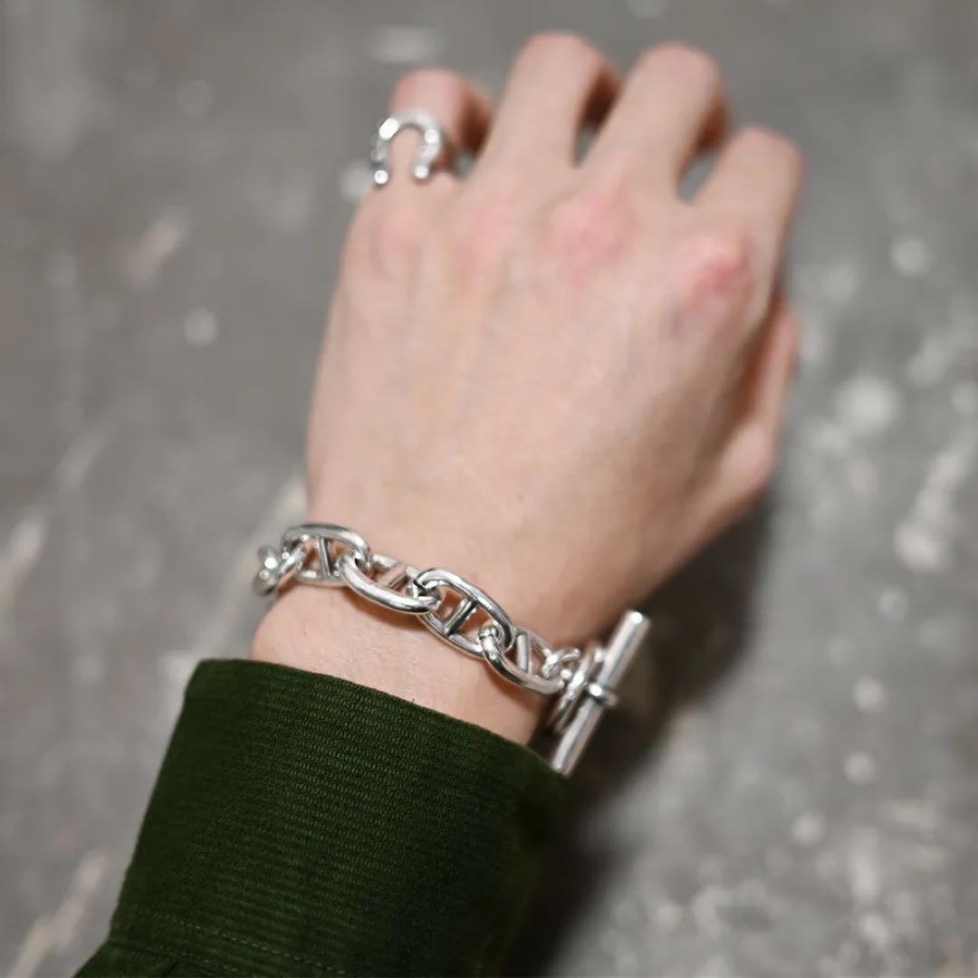 アクセサリー Silver Heavy Anchor Link Chain Bracelet