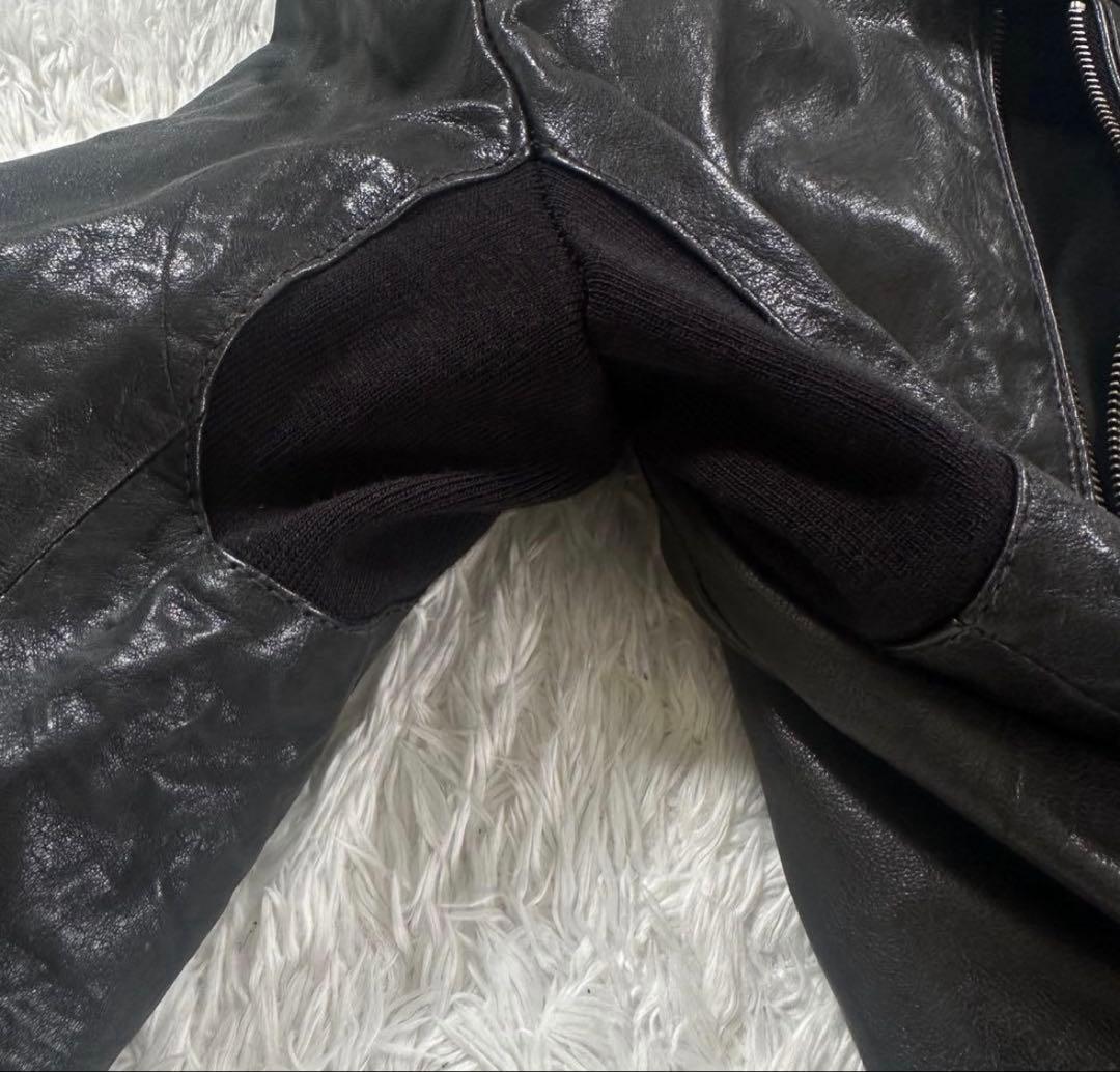 【美品】glamb グラム シングルライダース ラムレザー 羊革 ブラック1
