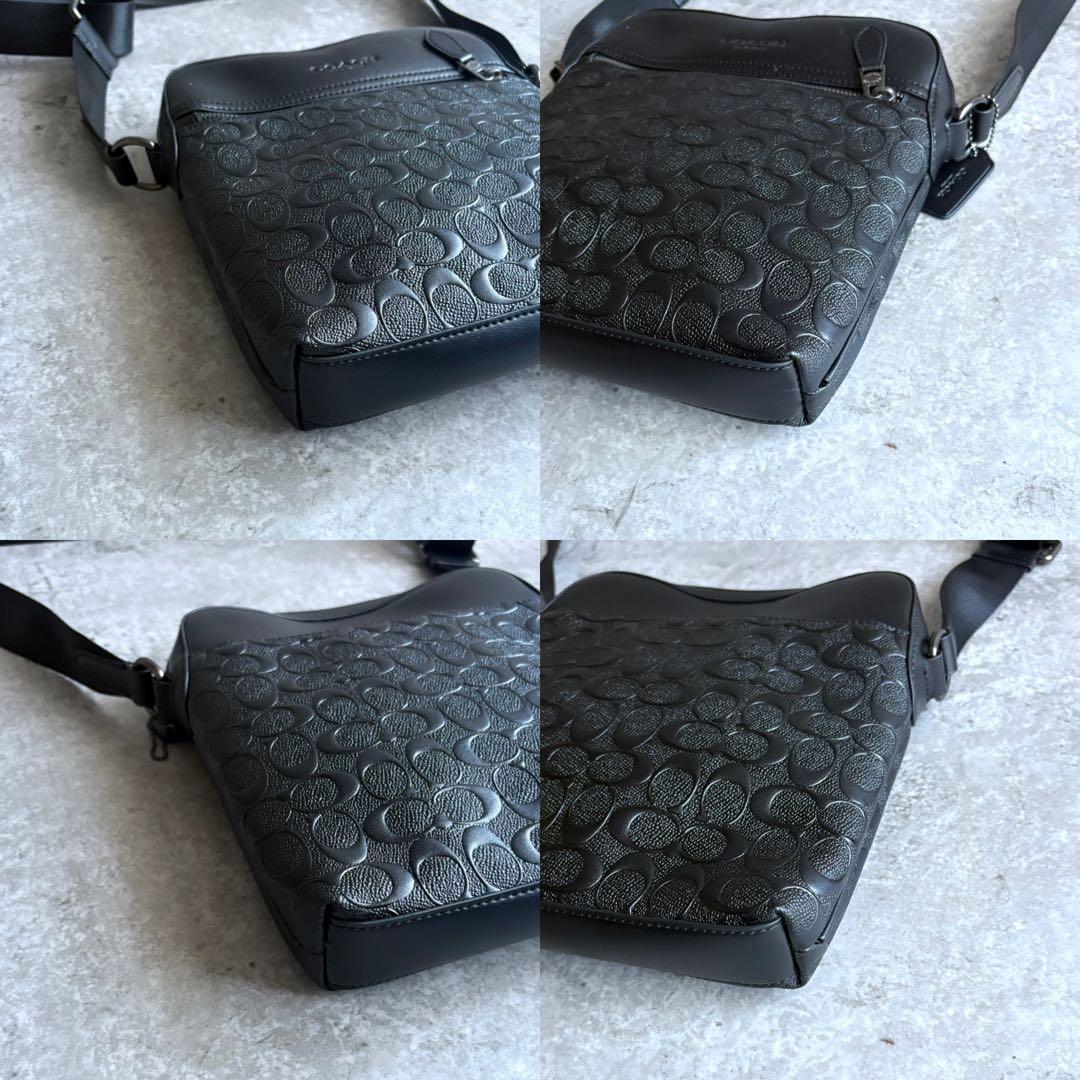 【極美品】COACH シグネチャー フライトバッグ ショルダーバッグ チャーム付