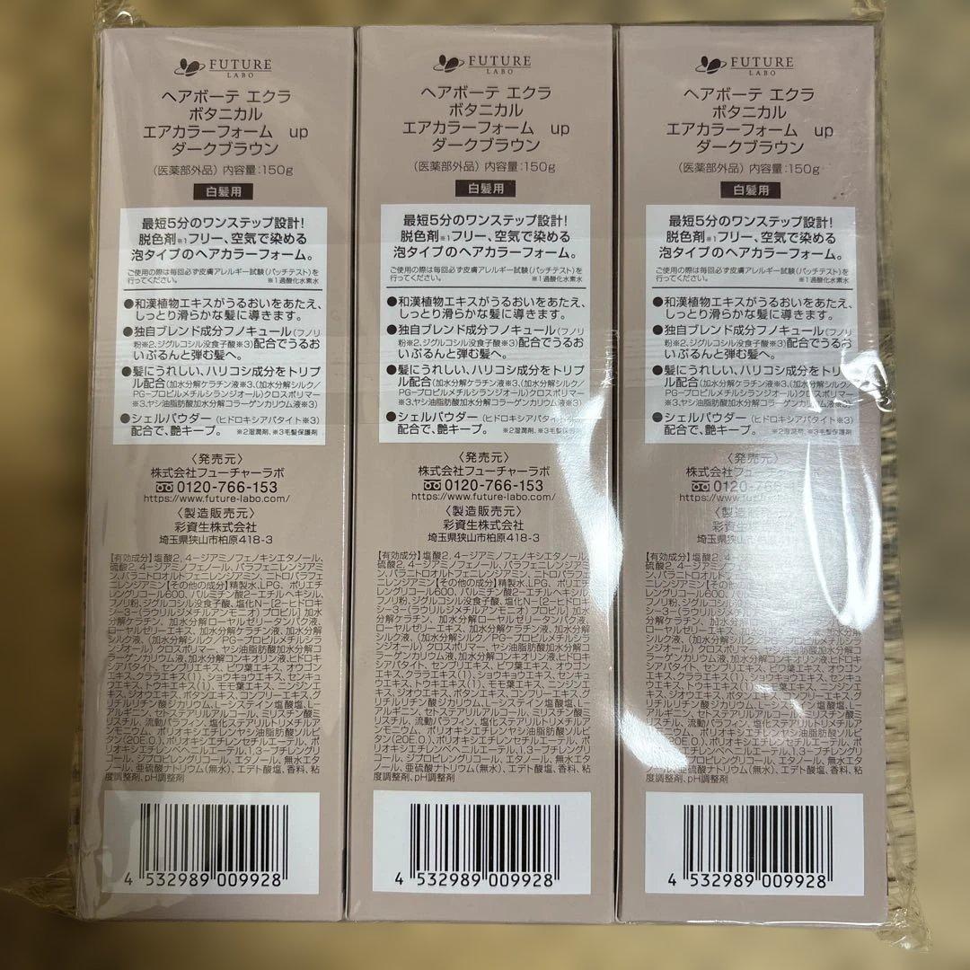 ヘアボーテ　エクラ　ボタニカル　エアカラーフォームup ダークブラウン 150g