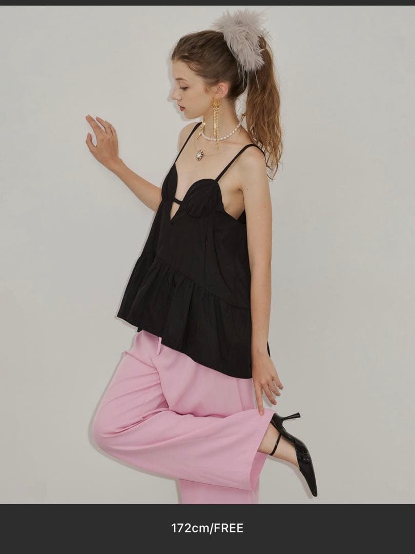 【新品】黒J1U by LA BELLE ETUDE Aラインビスチェチュニック