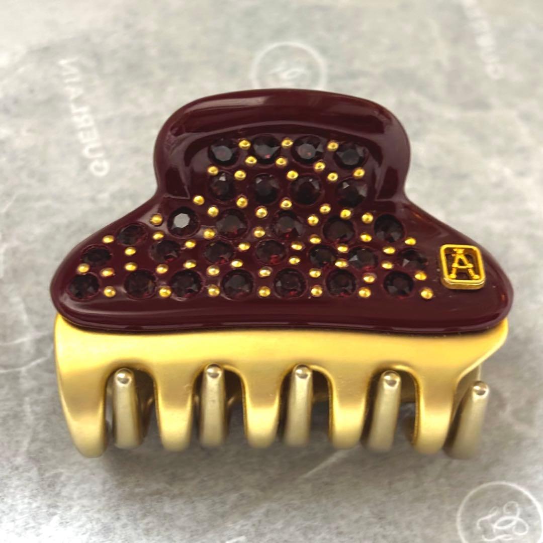 アレクサンドルドゥパリ 4.5㎝ヴァンドームクリップ　 フルストラスダークレッド