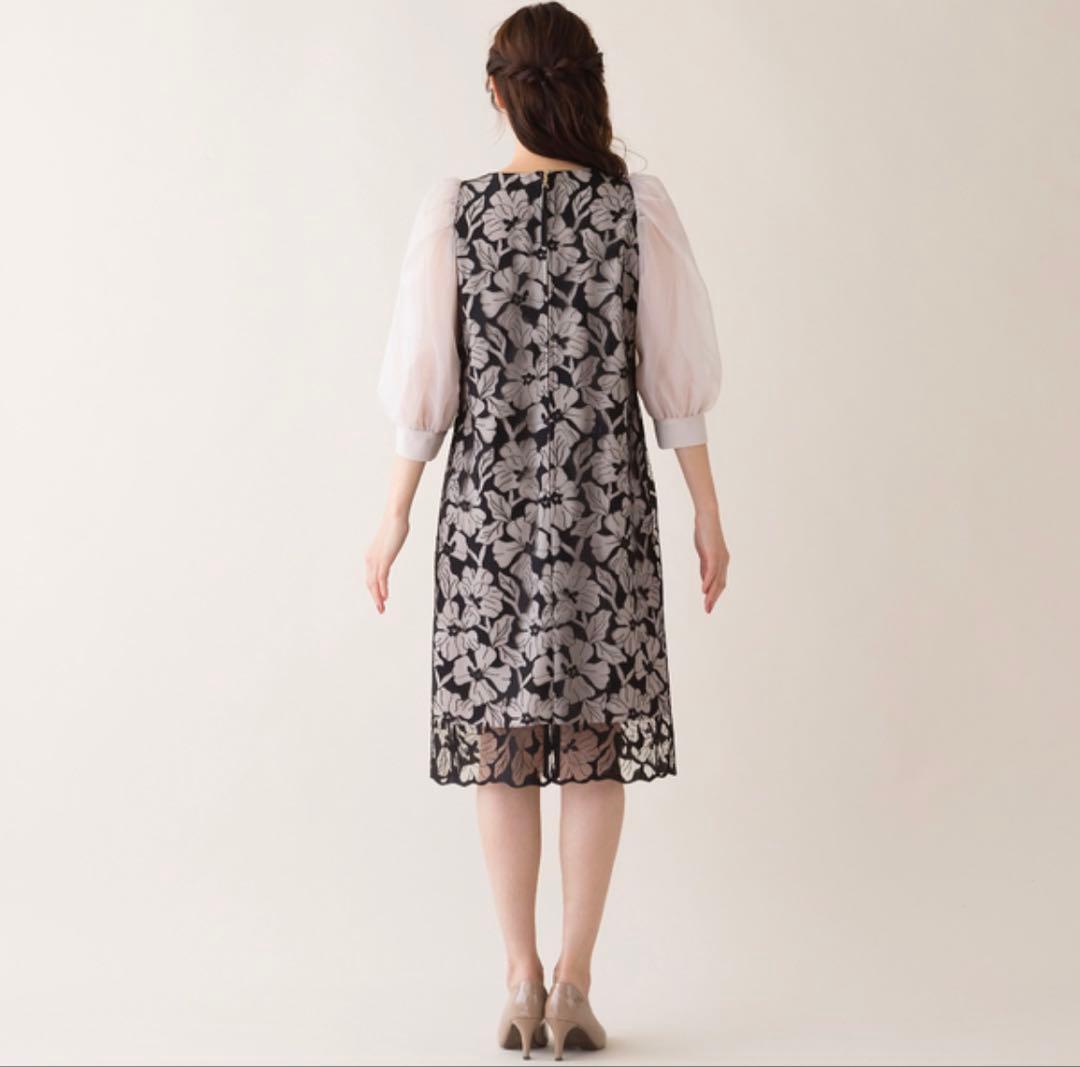 47300円　ローズティアラ人気ピンク42 チュール刺繍ワンピース　新品タグ付き