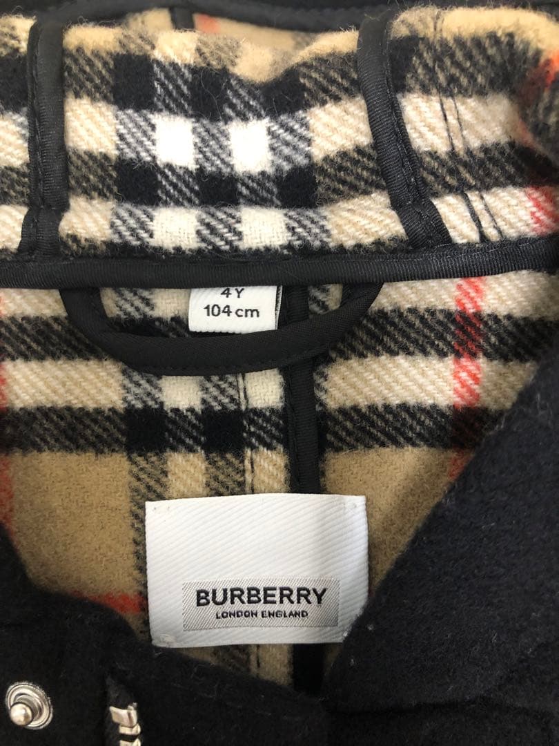 【超美品】BURBERRY ダッフルコート 4Y ブラック