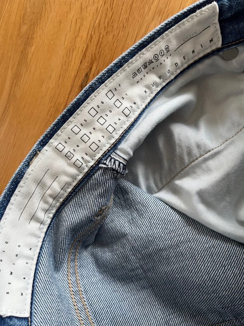 IENA別注 KURO OPTIMA ワイドテーパードデニム　28