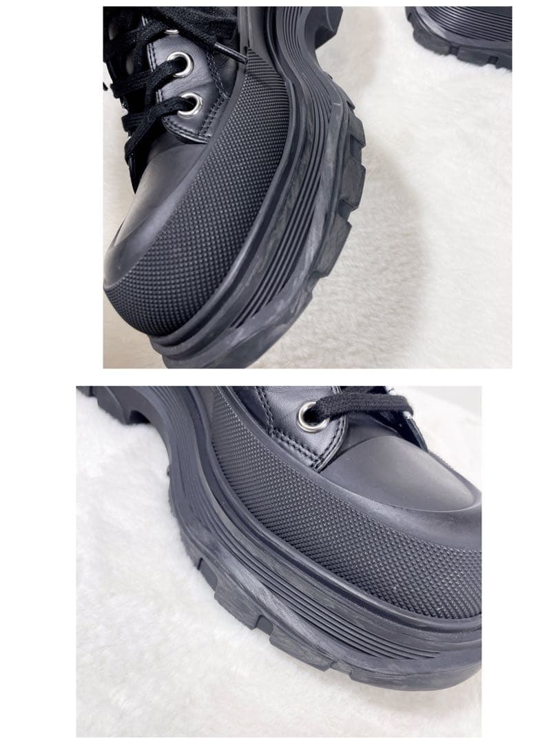 Alexander McQueen スニーカー 厚底 レザー ロゴ 27