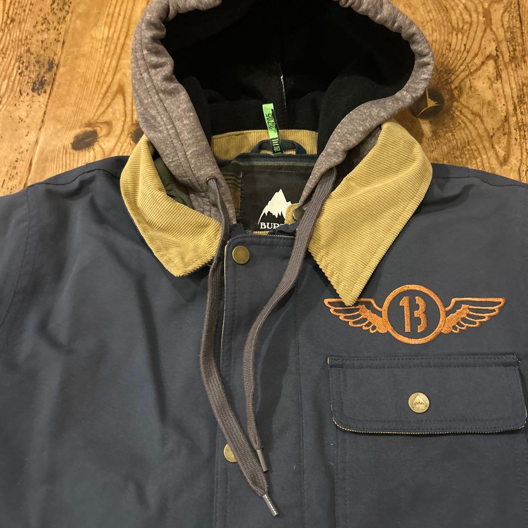 専用Burton スノーボードウェア フー付き ネイビー