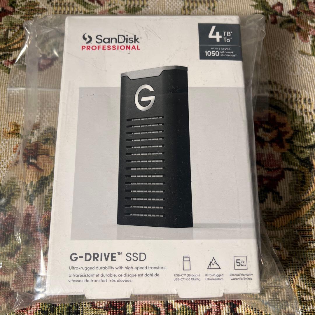 外付けハードディスク・ドライブ SanDisk G-DRIVE SSD 4TB