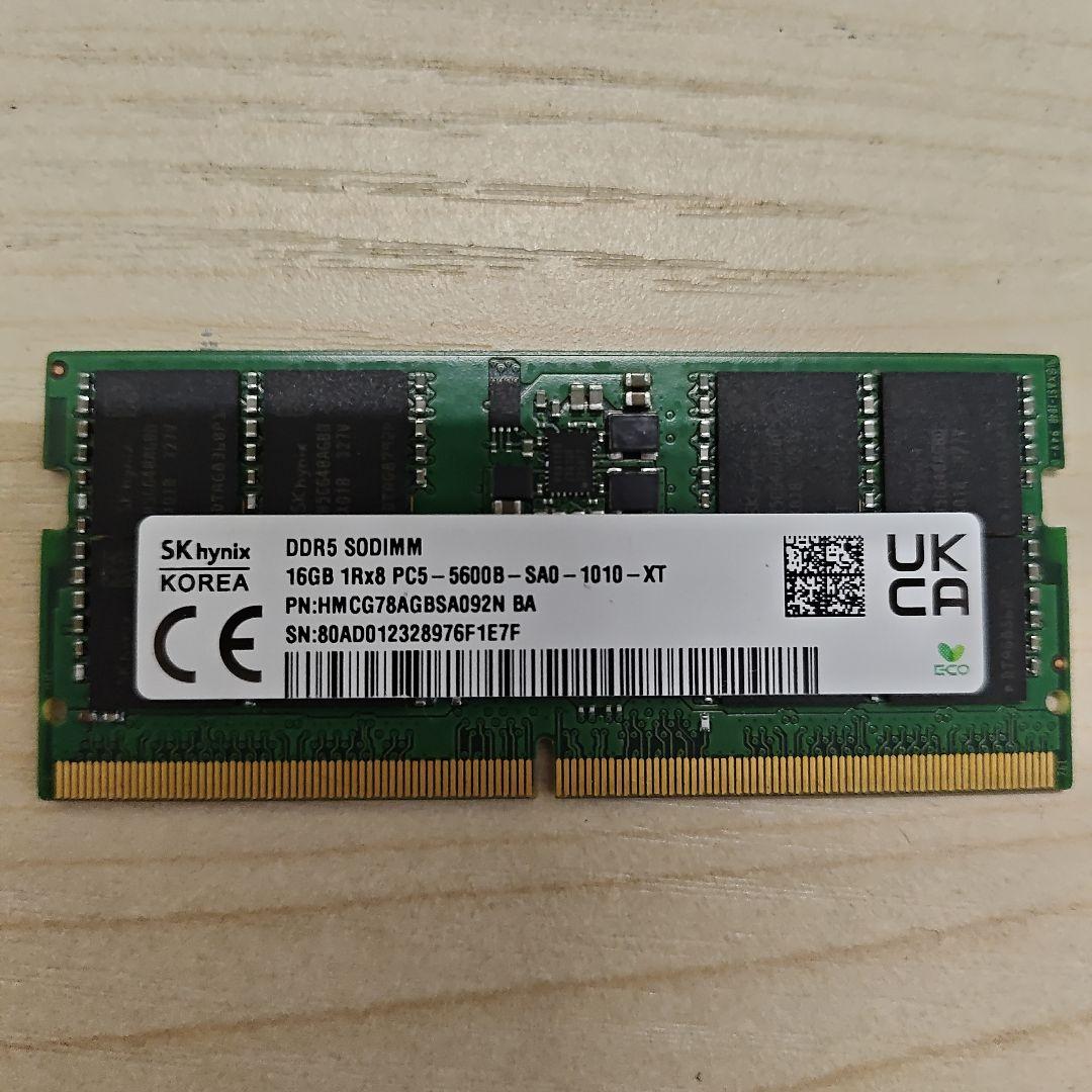メモリー SK hynix DDR5 SODIMM 16GB PC5-5600