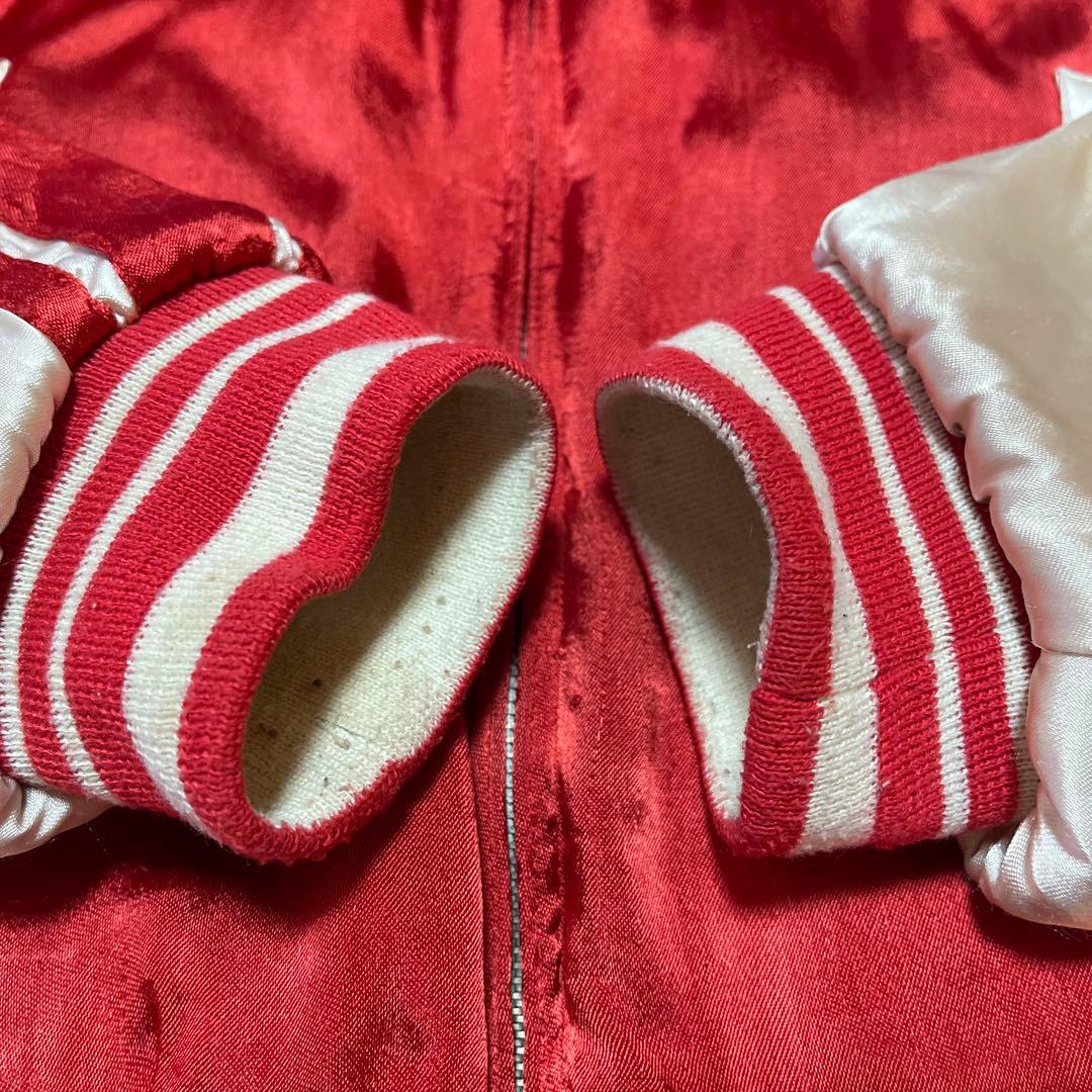 AVIREX 別珍スカジャン L 赤 刺繍 舞妓 虎 和柄 ヴィンテージ