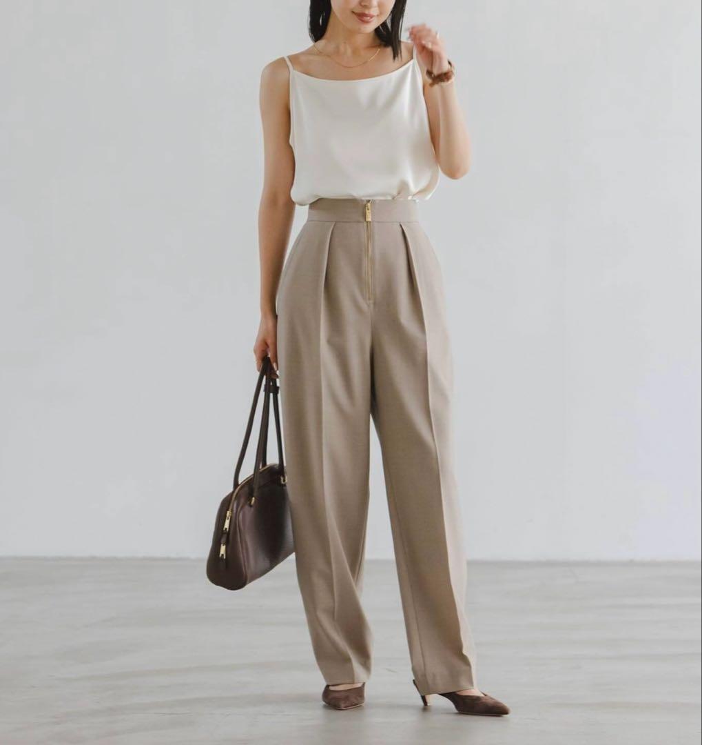 NOBLE メルティサテン2WAYキャミ　ホワイト